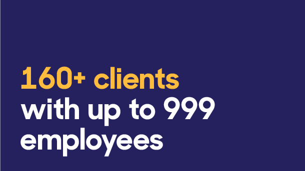 160+ clients with up to 999 employees